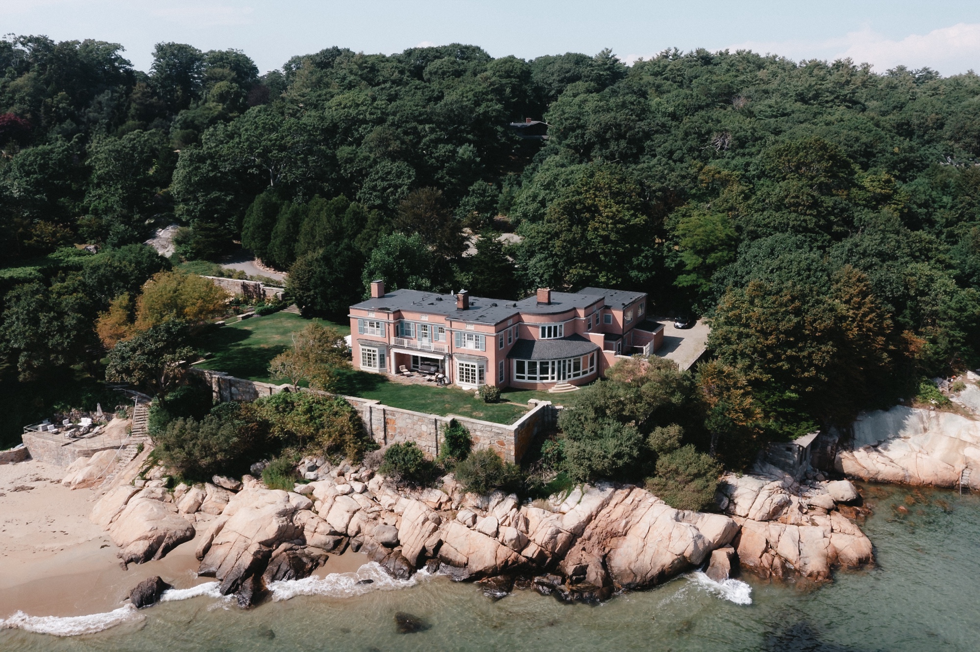 Aerial drone wedding ceremony